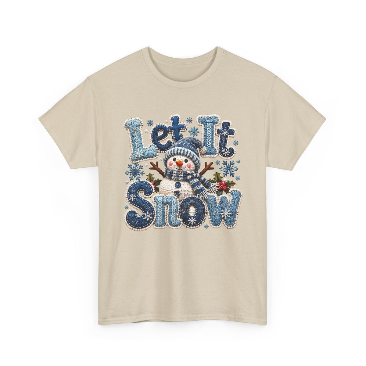 Let It Snow Snowman T-Shirt — Cute Winter Holiday Tee