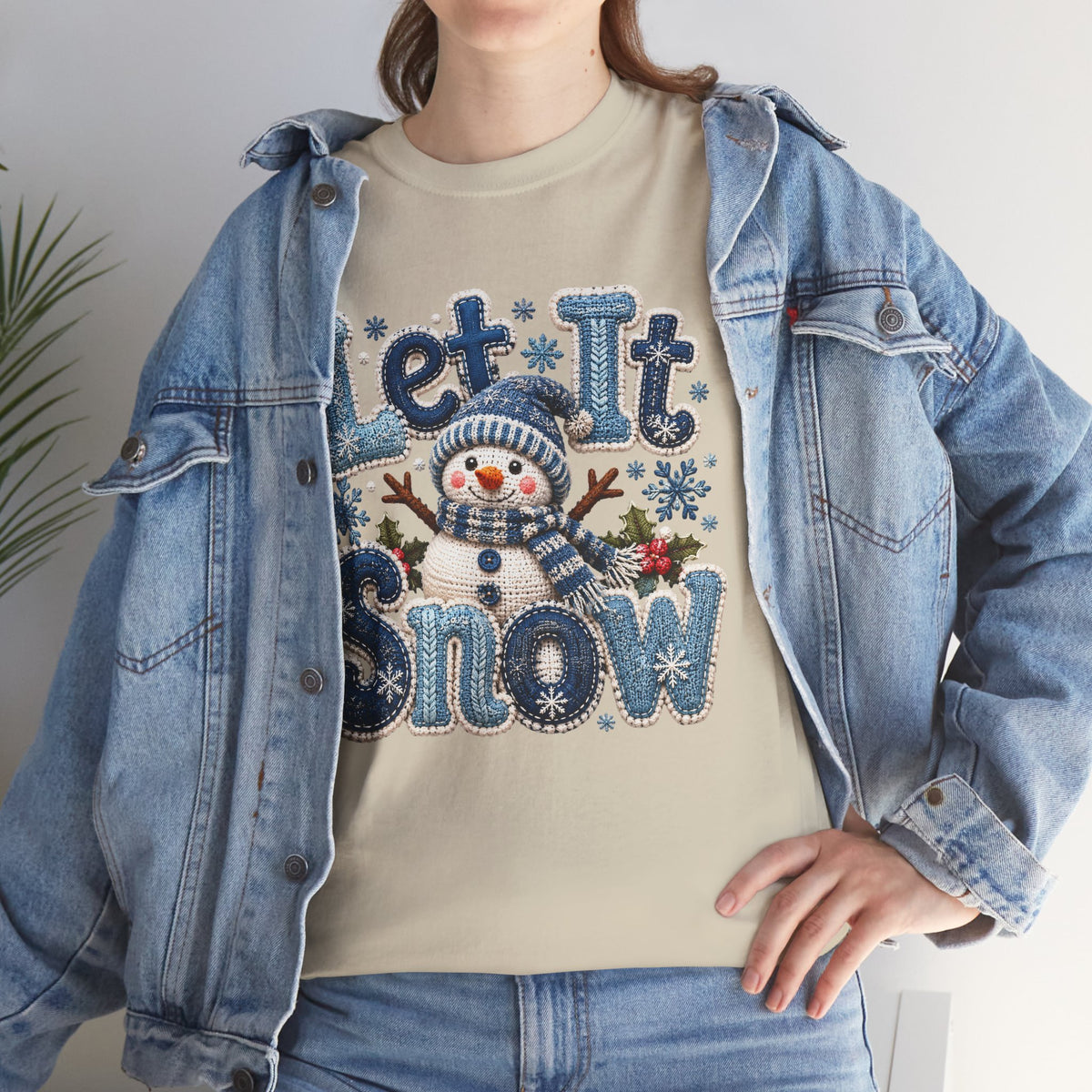 Let It Snow Snowman T-Shirt — Cute Winter Holiday Tee