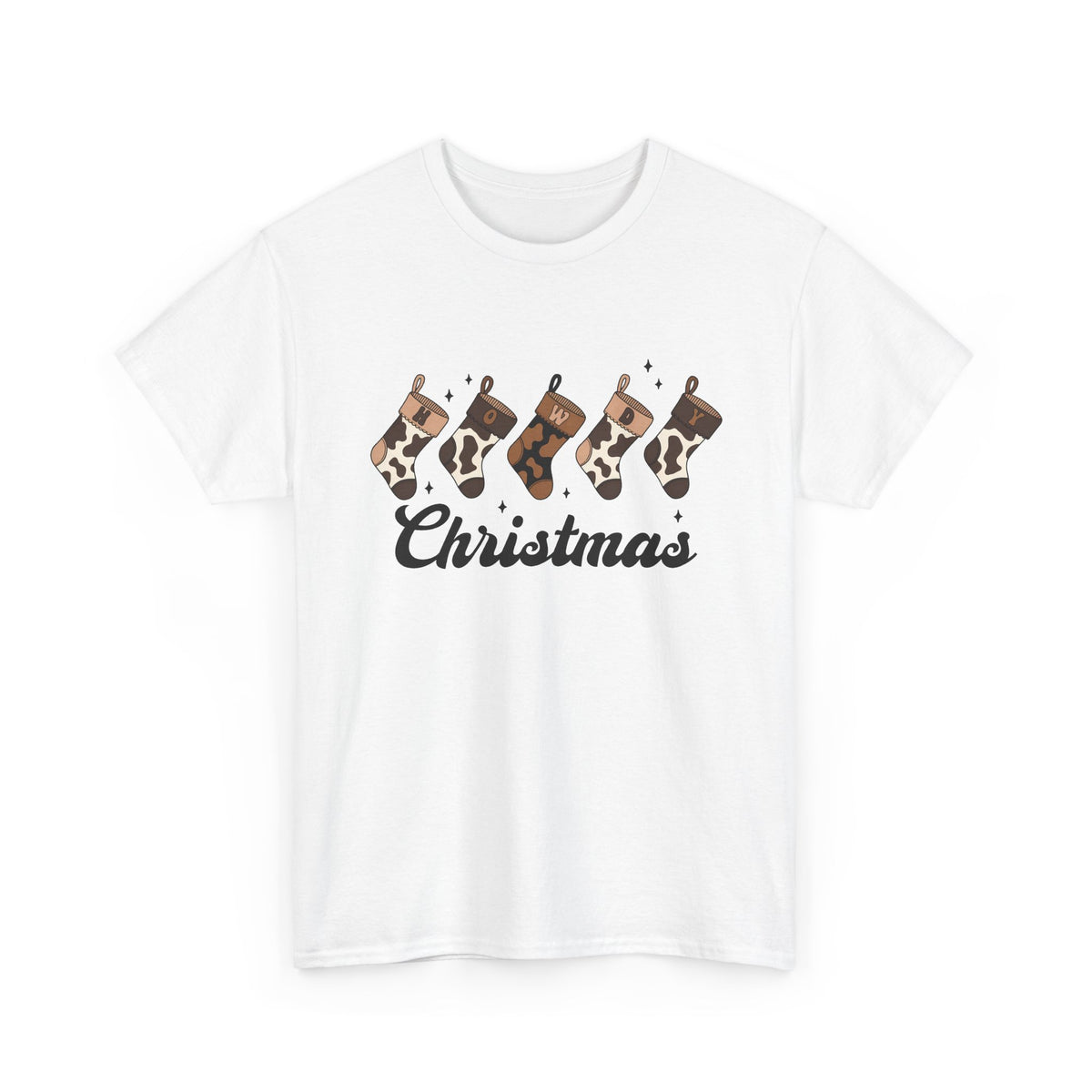 Cowhide Stocking Christmas Tee