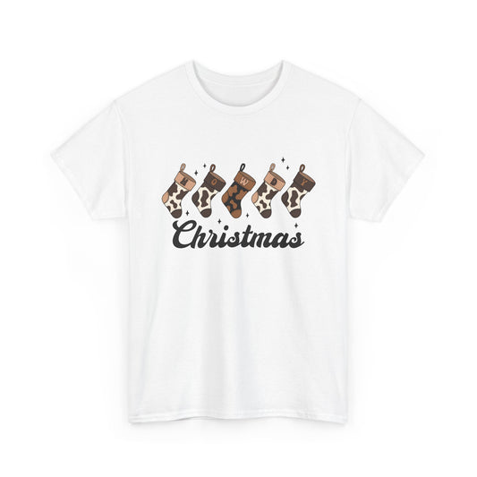 Cowhide Stocking Christmas Tee
