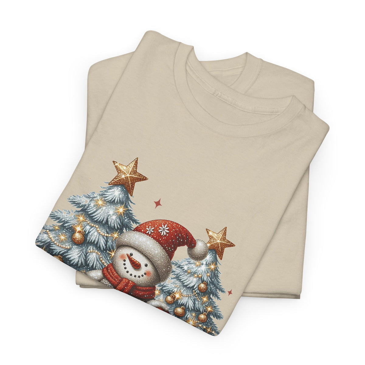 Merry and Bright Christmas Snowman T-Shirt