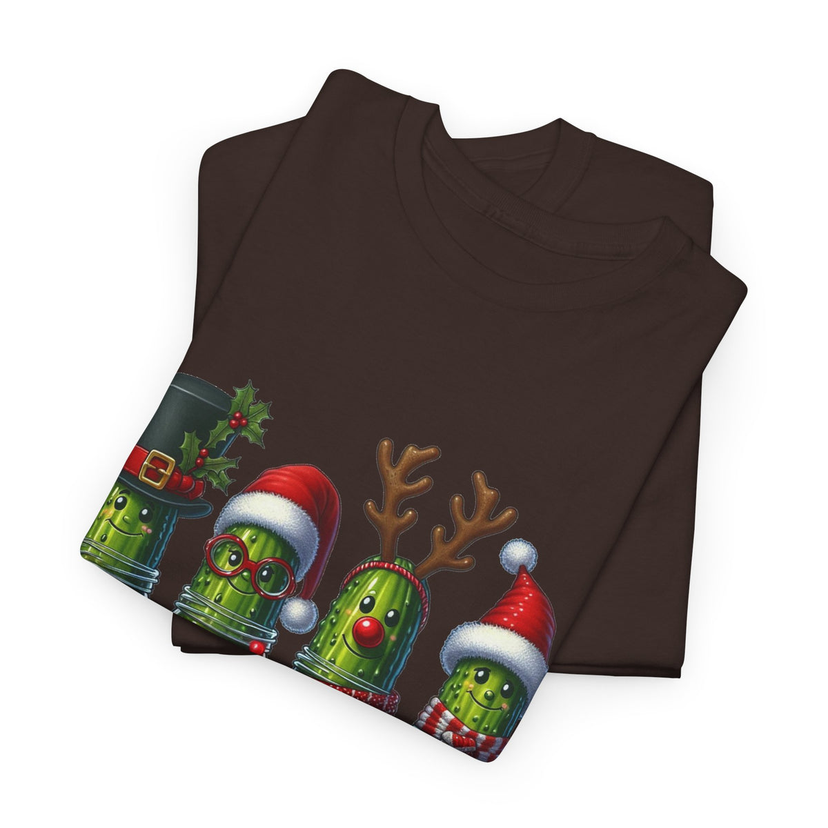Christmas Pickle Family T-Shirt — Festive Ornament Lights Holiday Tee