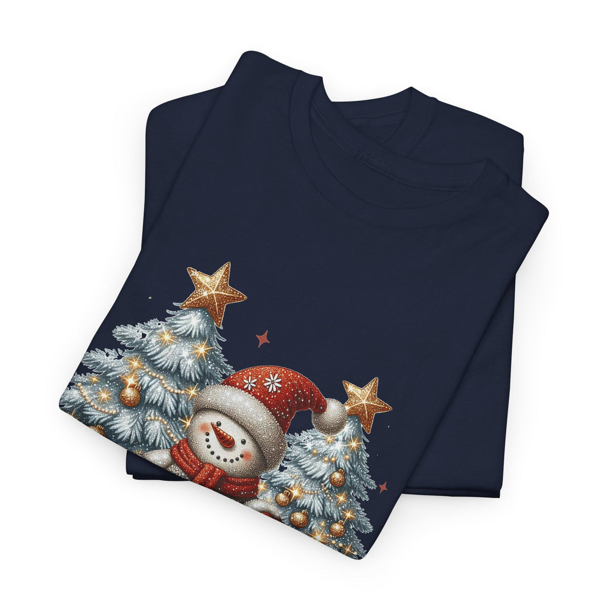 Merry and Bright Christmas Snowman T-Shirt