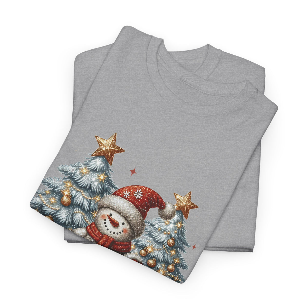 Merry and Bright Christmas Snowman T-Shirt