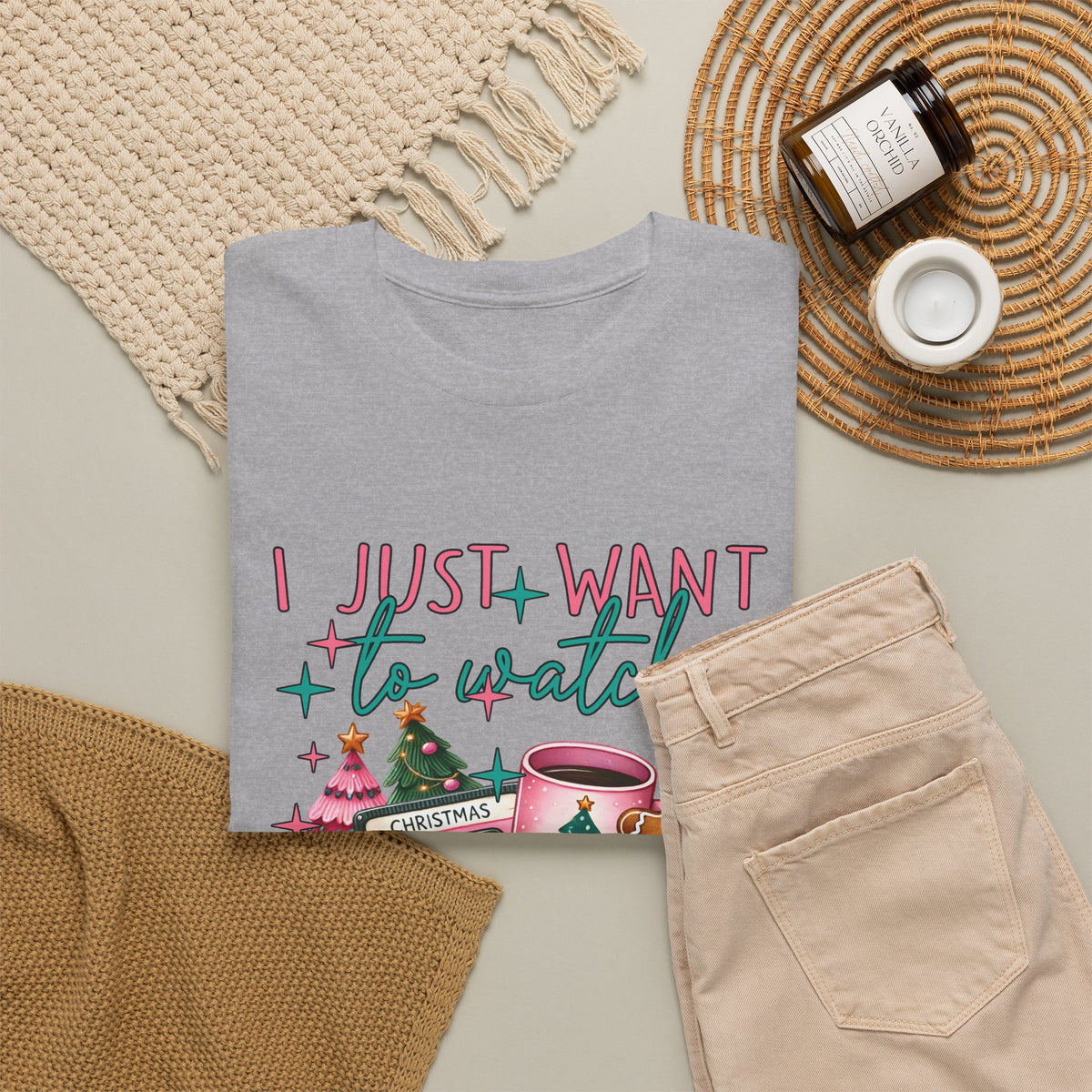 Christmas Movie & Hot Cocoa Tee — 'I Just Want to Watch Christmas Movie & Drink Hot Cocoa' Holiday T-Shirt
