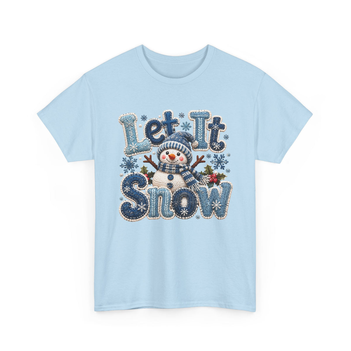 Let It Snow Snowman T-Shirt — Cute Winter Holiday Tee