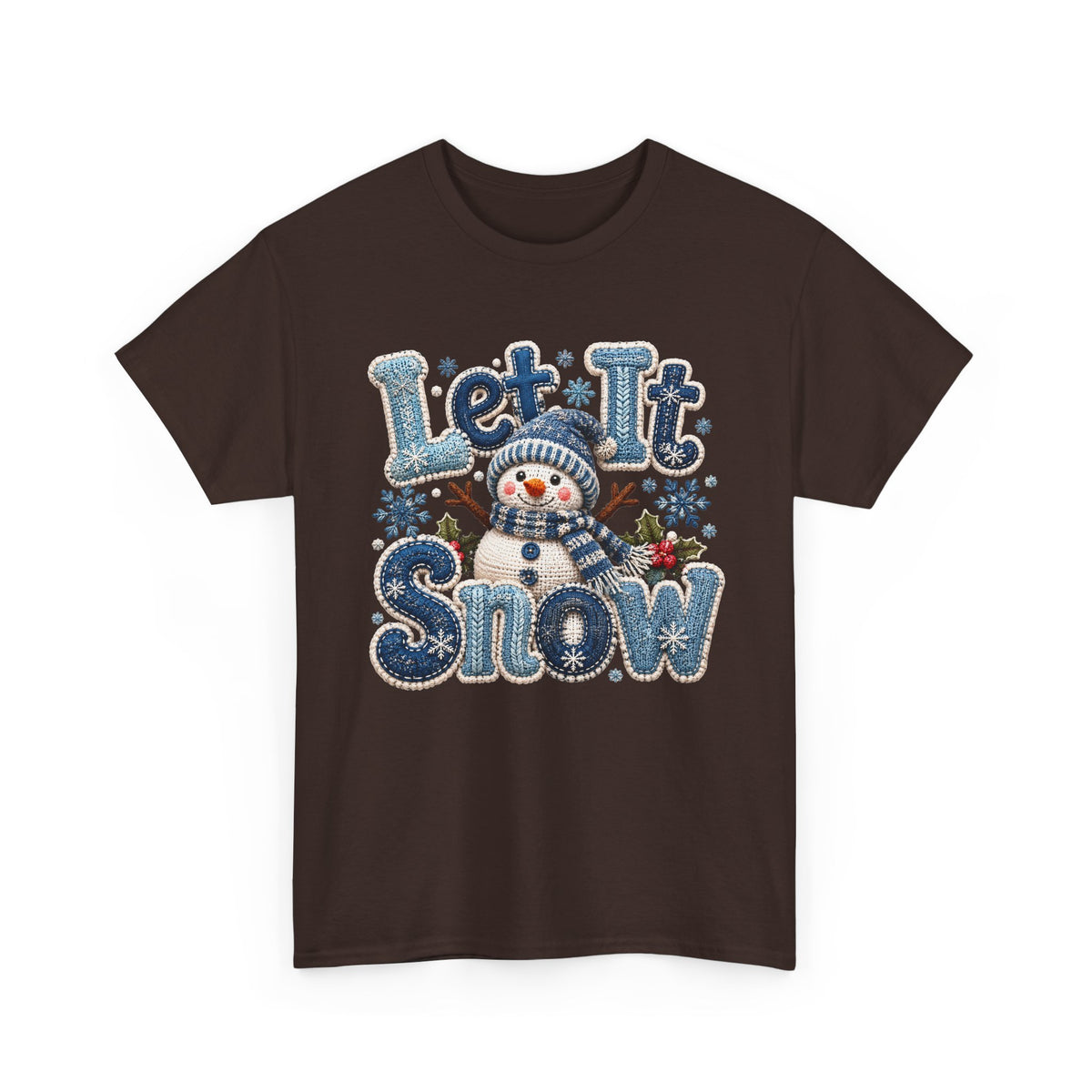 Let It Snow Snowman T-Shirt — Cute Winter Holiday Tee