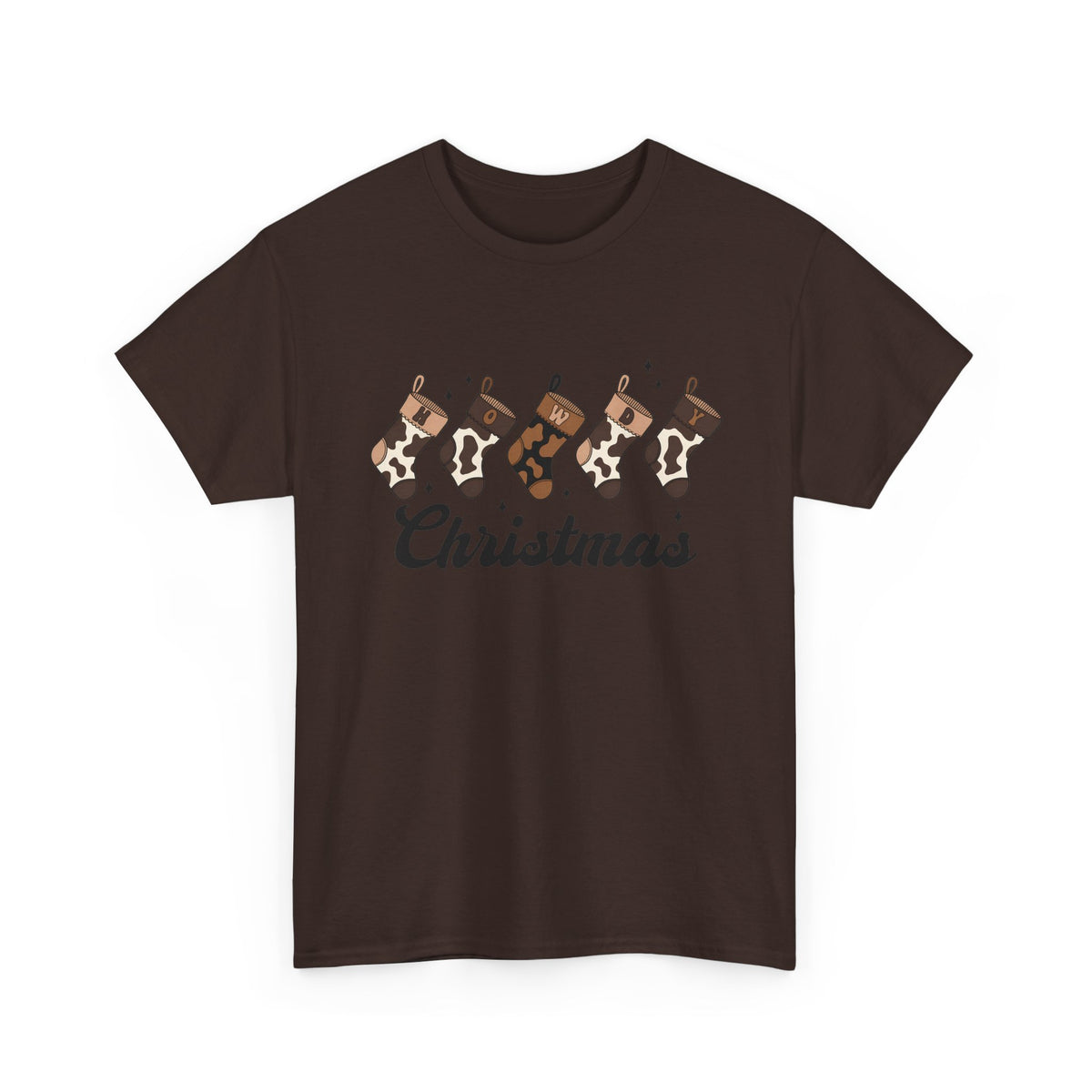 Cowhide Stocking Christmas Tee