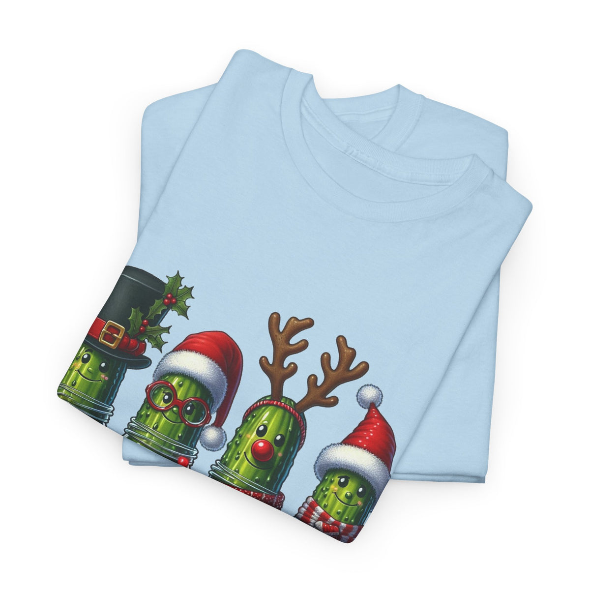 Christmas Pickle Family T-Shirt — Festive Ornament Lights Holiday Tee