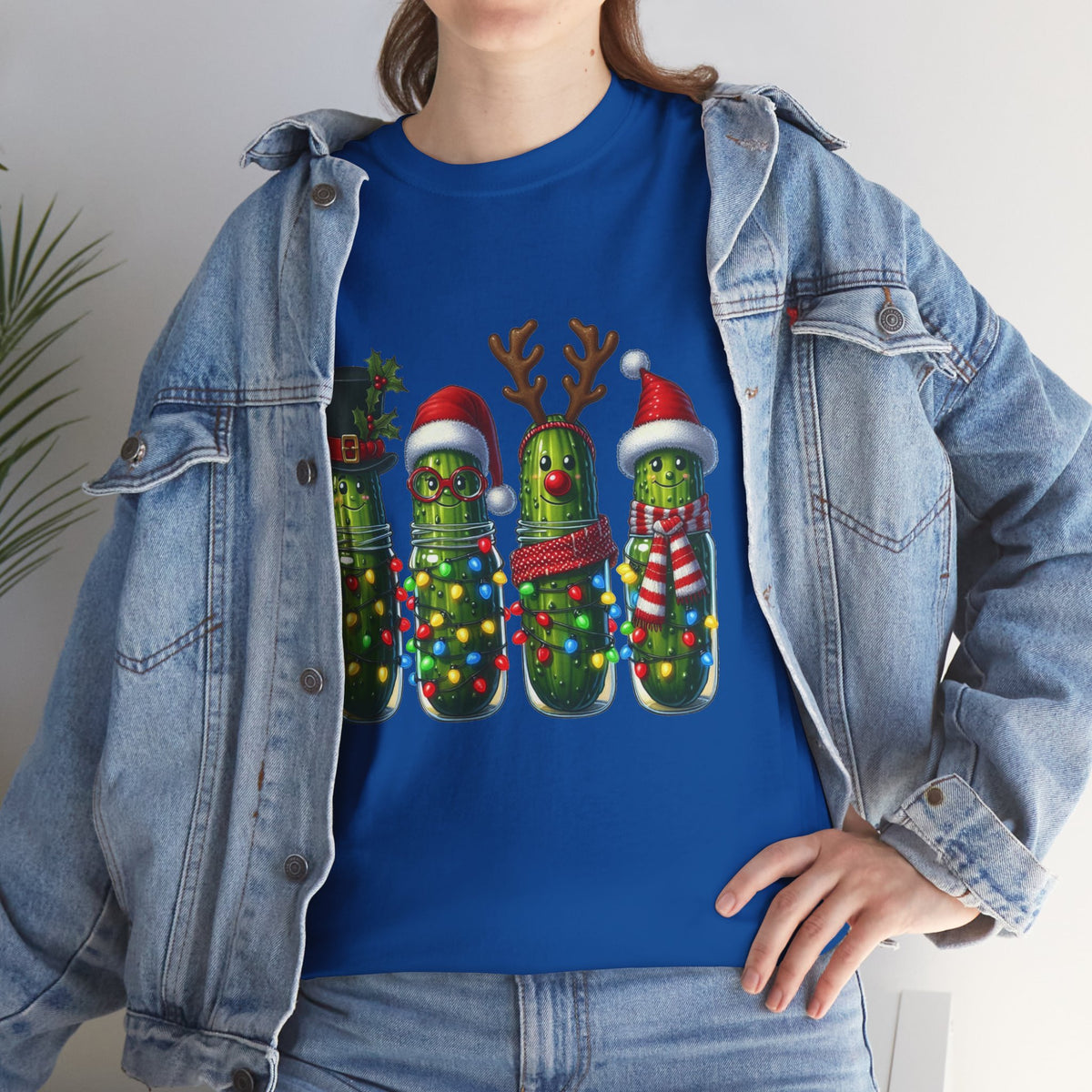 Christmas Pickle Family T-Shirt — Festive Ornament Lights Holiday Tee