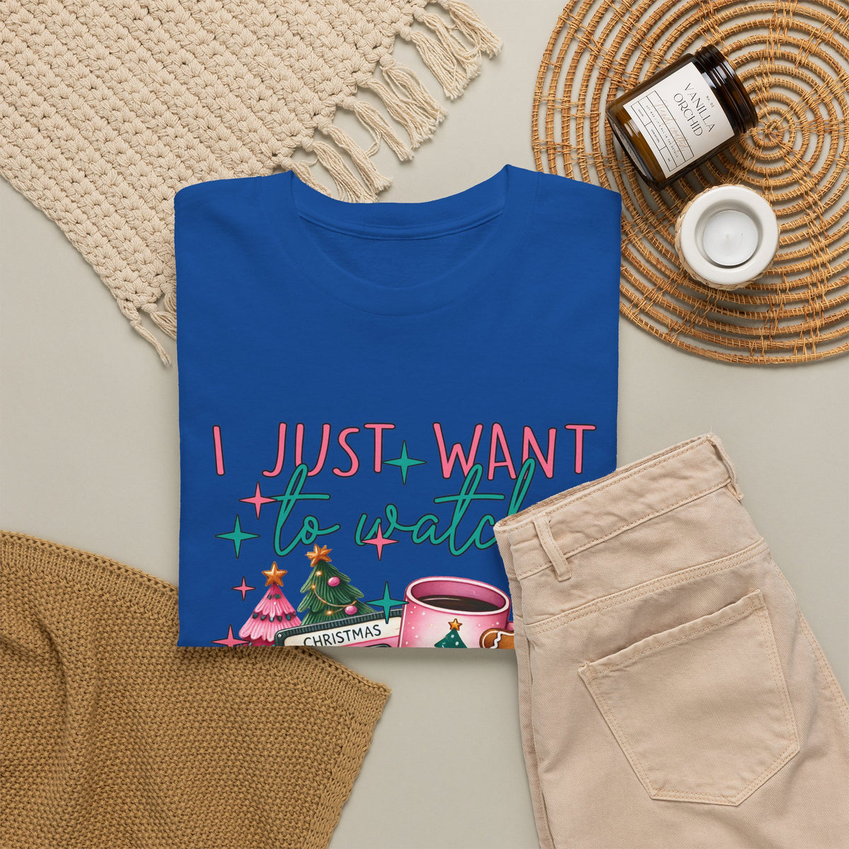 Christmas Movie & Hot Cocoa Tee — 'I Just Want to Watch Christmas Movie & Drink Hot Cocoa' Holiday T-Shirt