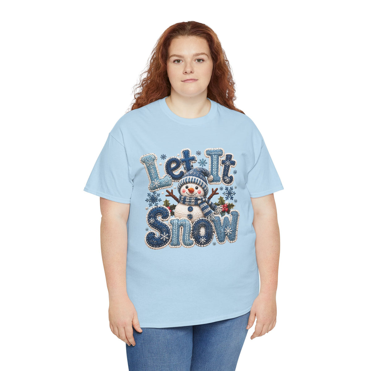 Let It Snow Snowman T-Shirt — Cute Winter Holiday Tee