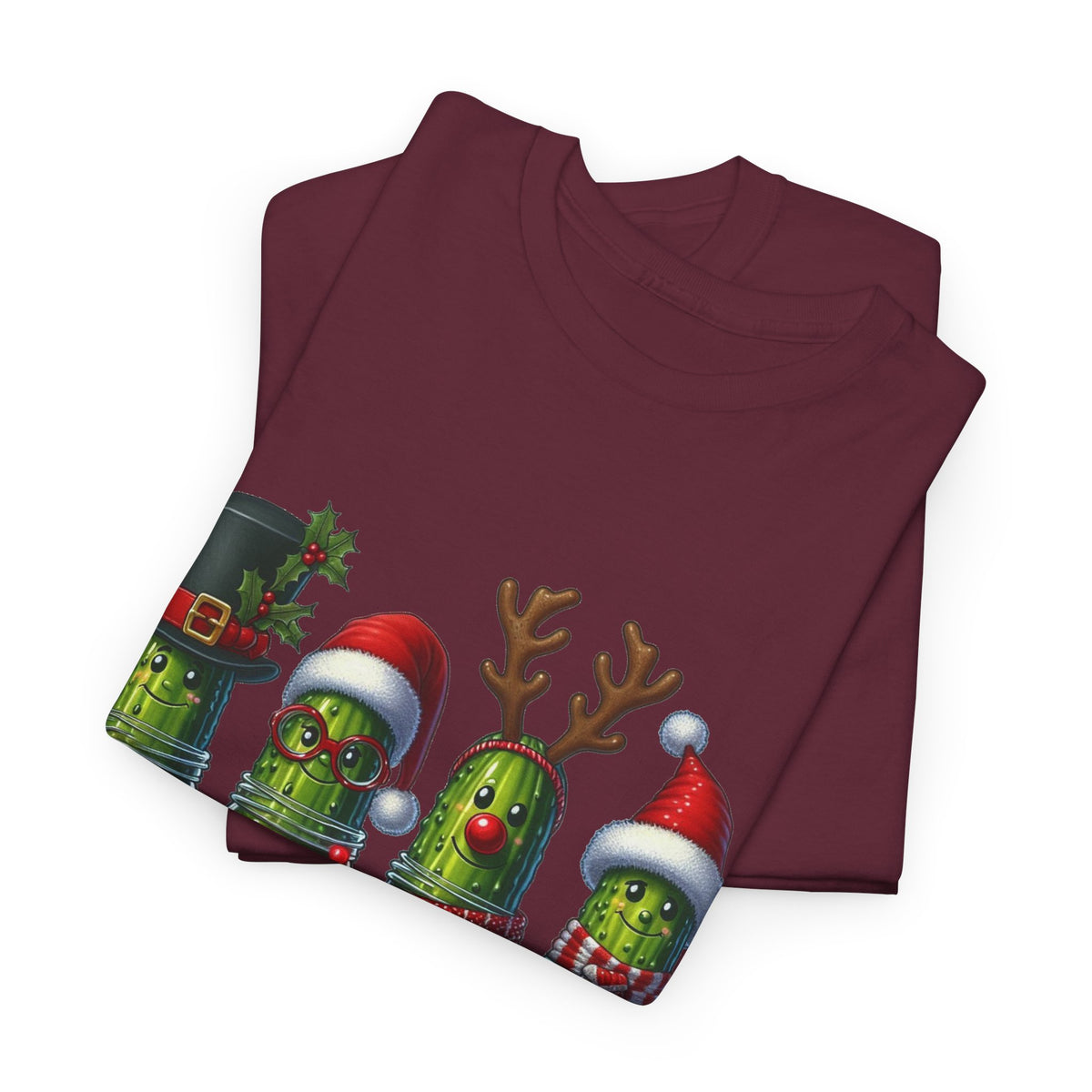 Christmas Pickle Family T-Shirt — Festive Ornament Lights Holiday Tee