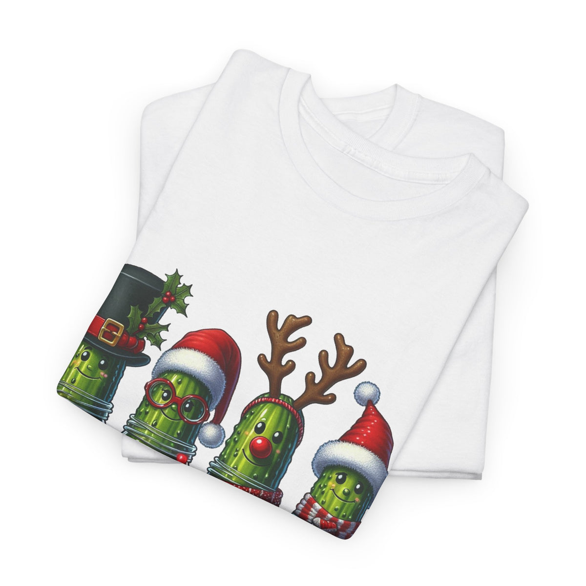 Christmas Pickle Family T-Shirt — Festive Ornament Lights Holiday Tee