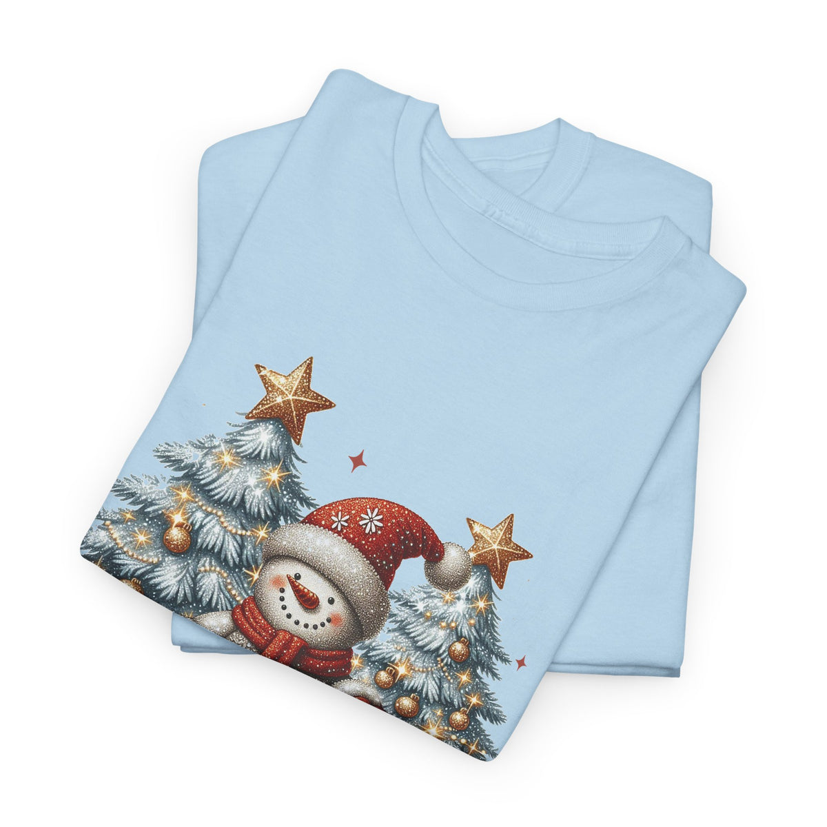 Merry and Bright Christmas Snowman T-Shirt