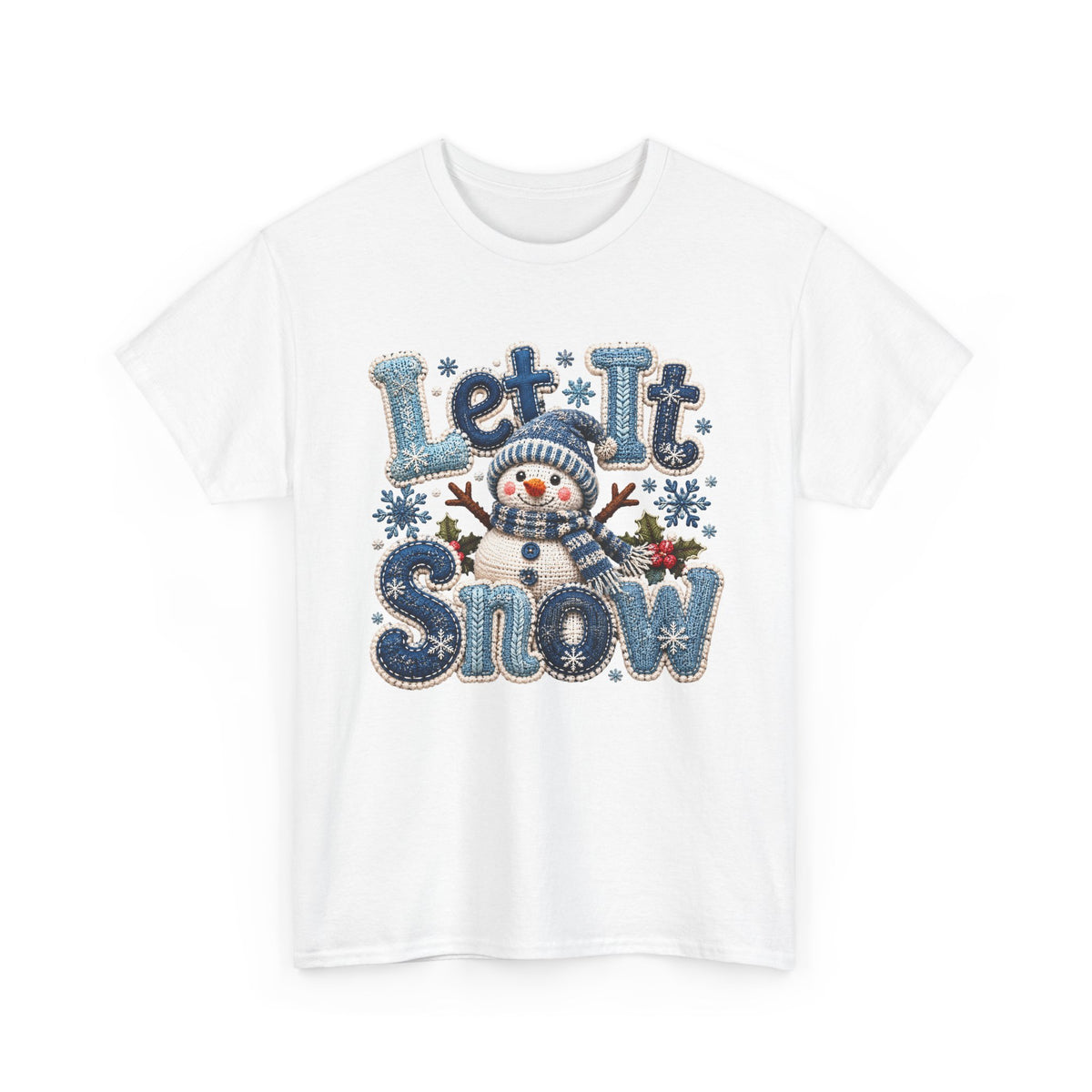 Let It Snow Snowman T-Shirt — Cute Winter Holiday Tee
