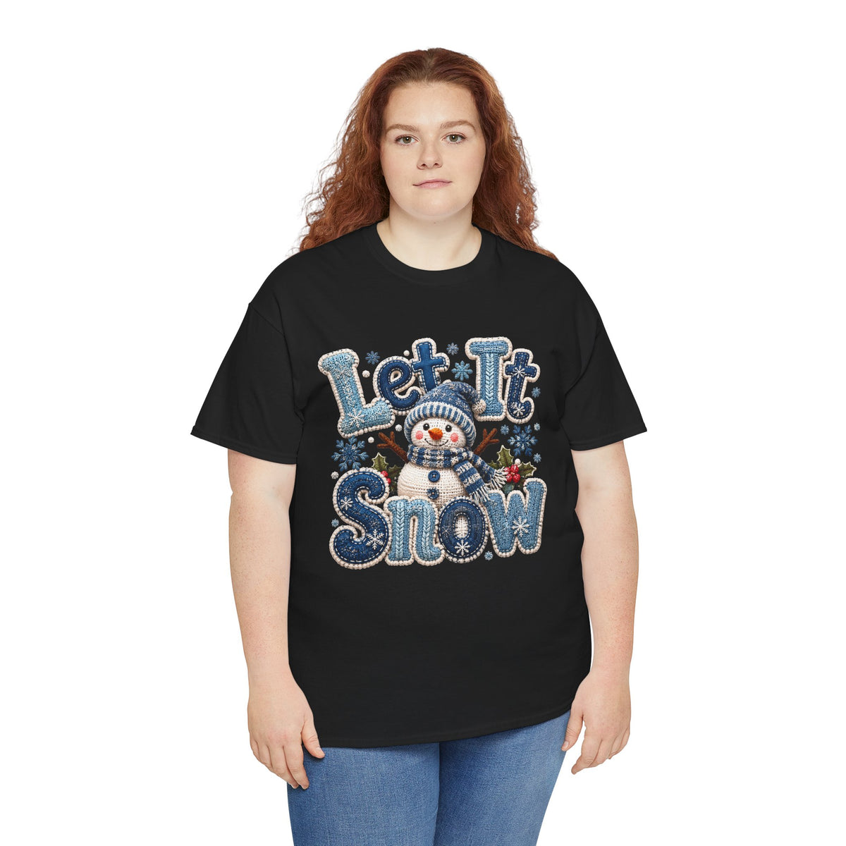 Let It Snow Snowman T-Shirt — Cute Winter Holiday Tee