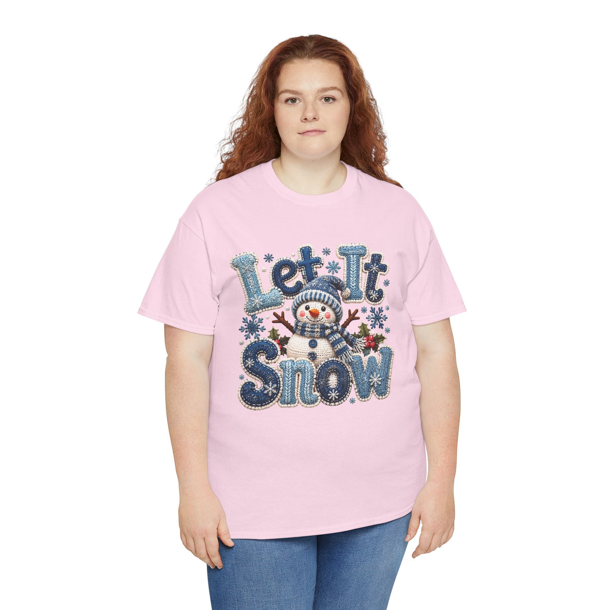 Let It Snow Snowman T-Shirt — Cute Winter Holiday Tee