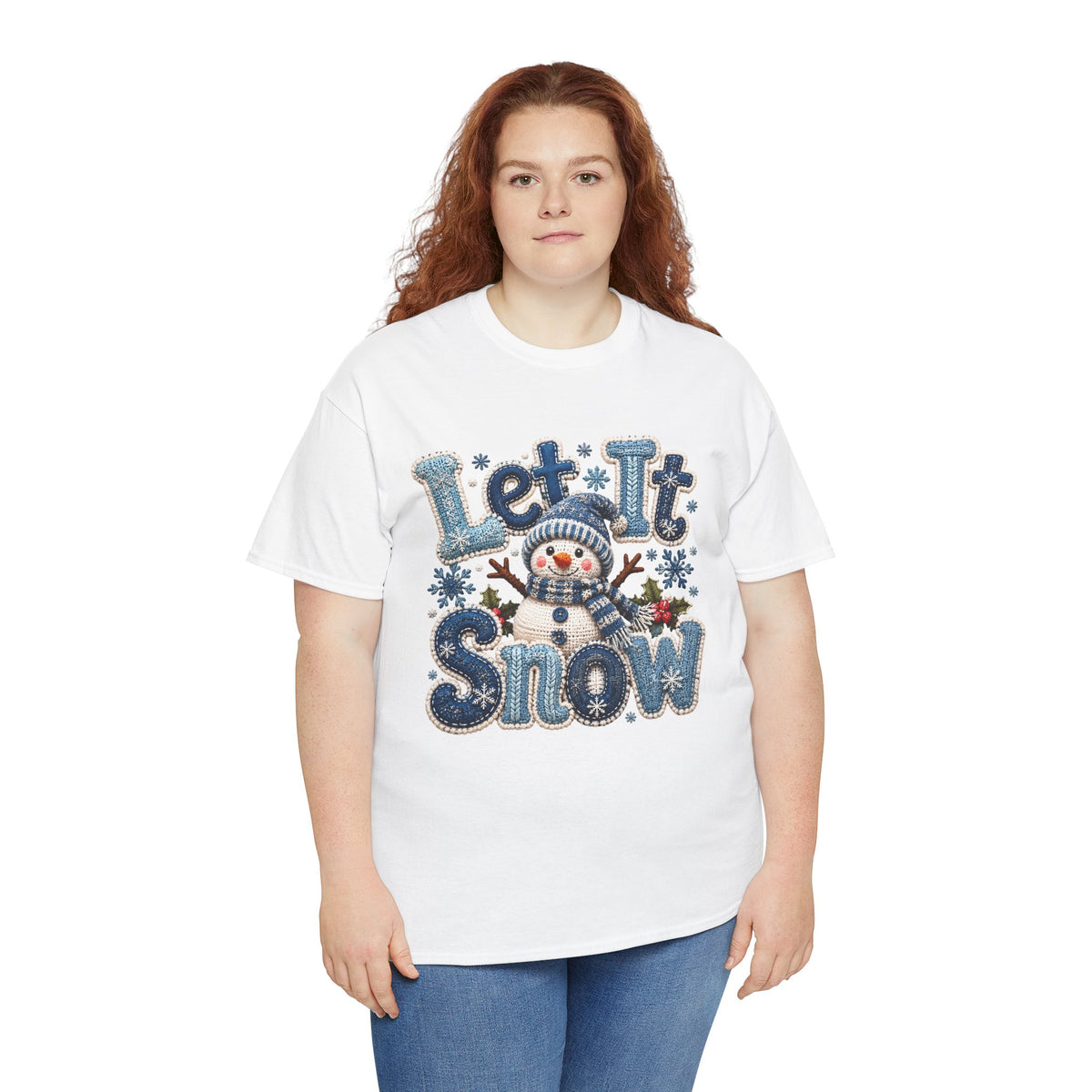 Let It Snow Snowman T-Shirt — Cute Winter Holiday Tee